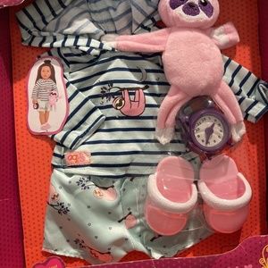 Our Generation Sleepy Sloth Pajamas & Sleepwear Accessories for 18" Doll New Box